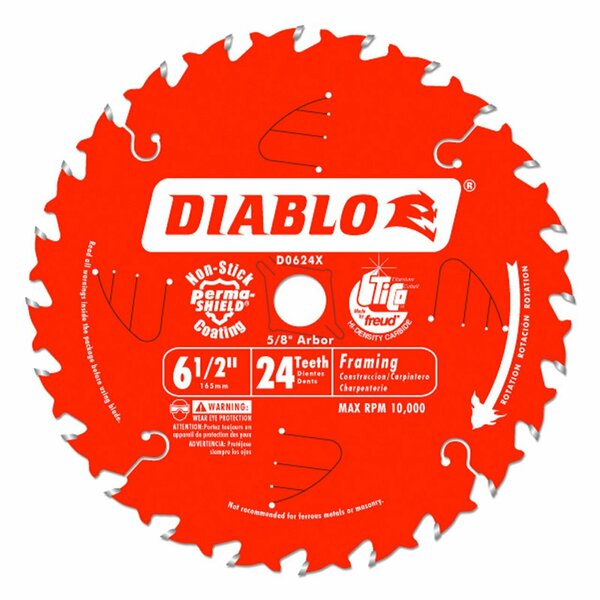 Diablo 6-1/2in Framing Saw Blade D0624A